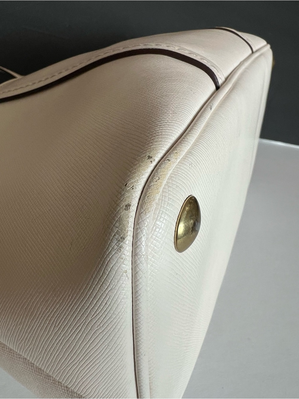 Coach Peyton Cora Satchel Bag Beige Sand Saffiano Leather # F25671 - Picture 13 of 16